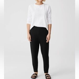 Eileen Fisher System Viscose Jersey Easy Pant Size L/G
